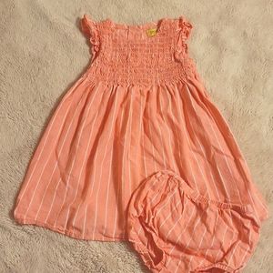 Baby girl's sherbert smocked summer dress great condition